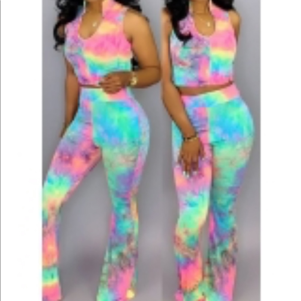 Two piece wide leg set